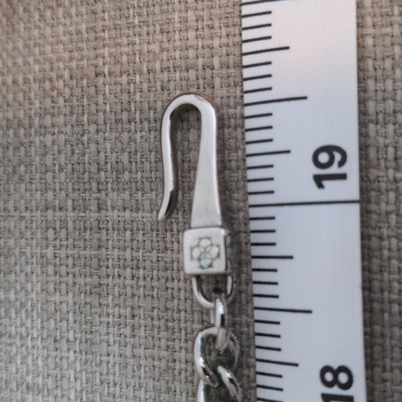 Ann Taylor, Rhinestone, Adjustable Silver Choker, 19.5" - Picture 6 of 6